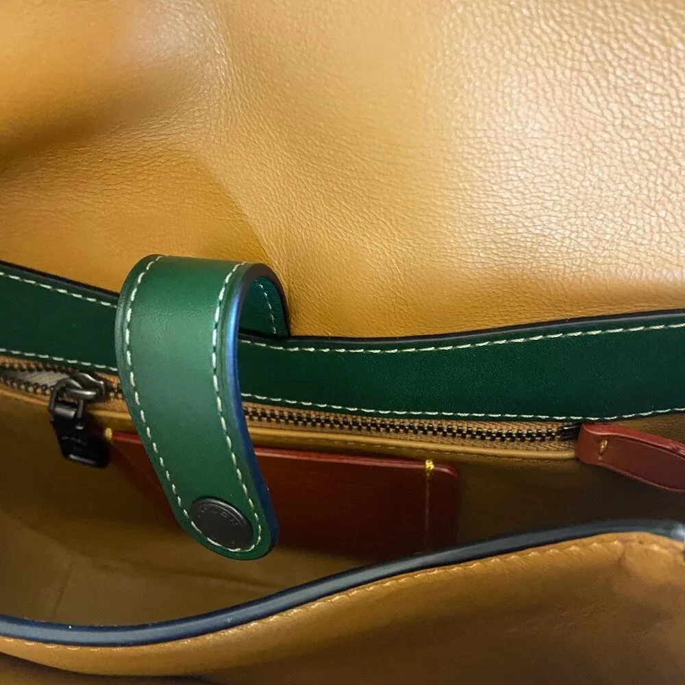 NEW~Coach 1941 58967 Saddle Bag 23 Python Snake STRAP~GREEN - Picture 7 of 7